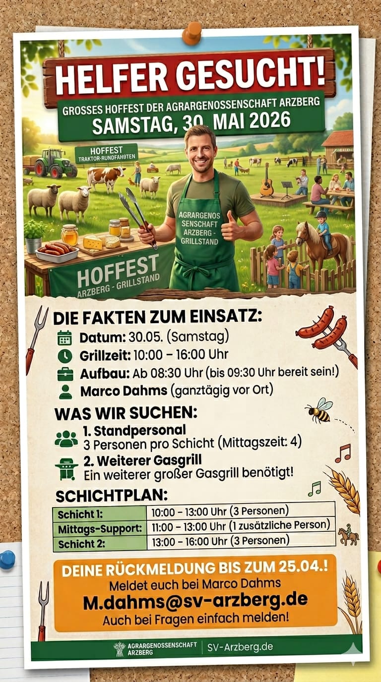 Du betrachtest gerade 🤝🌭 Unterstützung beim Grillen gesucht 🔥🤝